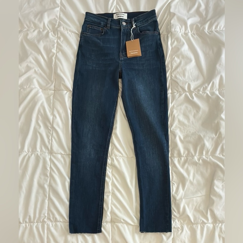 NWT! Reformation Jeans women’s Harper High Rise Skinny Jeans in Neris Size 24